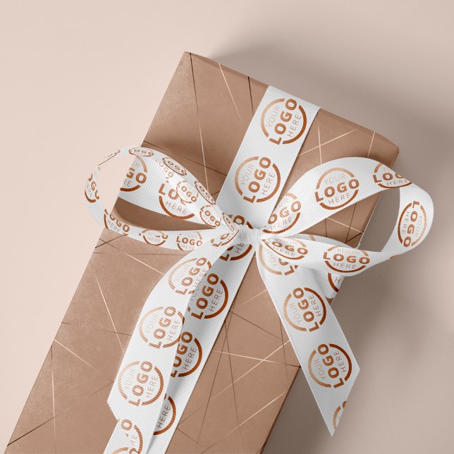 Custom Business Logo Corporate Marketing Promo Grosgrain Ribbon (Creator Uploaded)