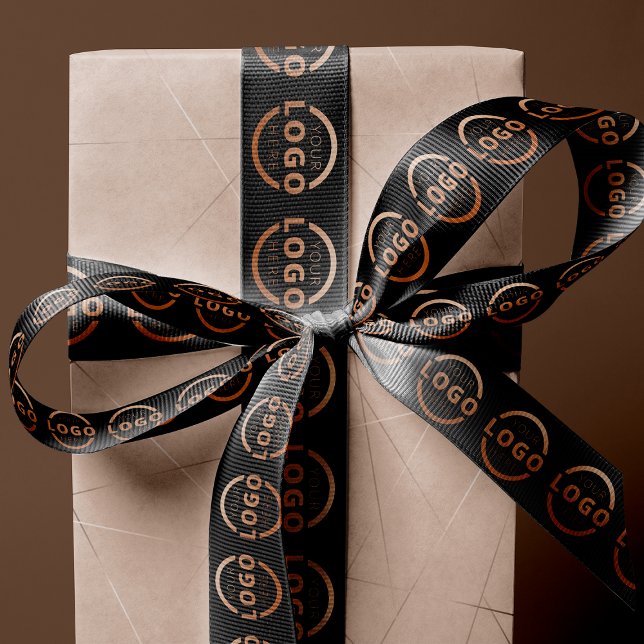 Custom Business Logo Corporate Marketing Promo Grosgrain Ribbon (Creator Uploaded)