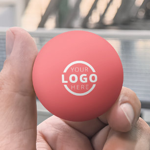 Custom Business Logo Corporate Pink Ping Pong Ball