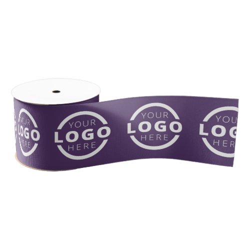Custom Business Logo Corporate Promo Gift Purple Grosgrain Ribbon