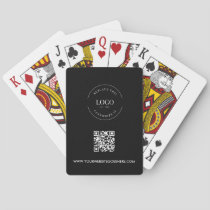 Custom Business LOGO Corporate QR CODE Black Poker Cards