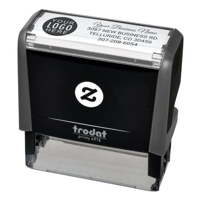 Custom Business Logo Corporate Return Address Self-inking Stamp (Product)