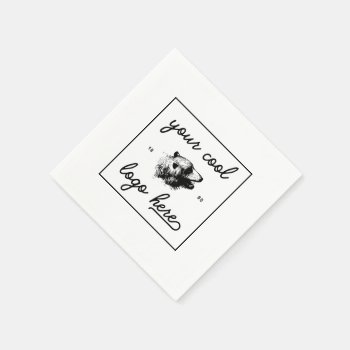 Custom Business Logo Customize Own Company Branded Napkins by red_dress at Zazzle