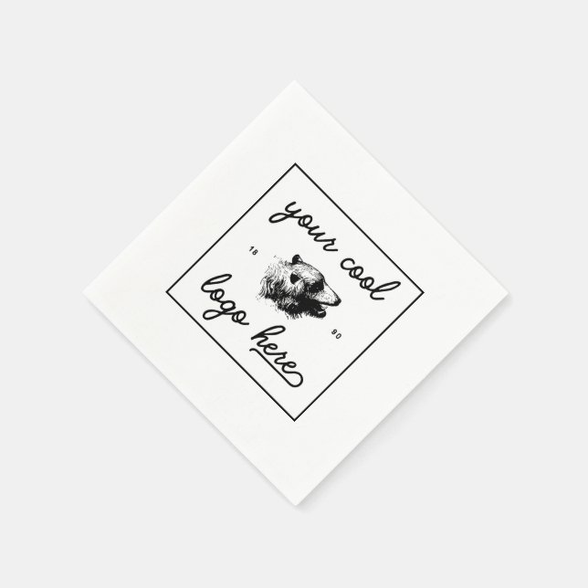 Custom Business Logo Customize Own Company Branded Napkins (Corner)