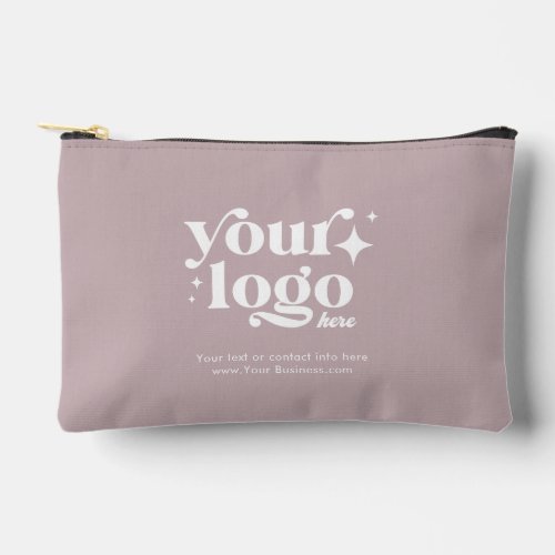 Custom Business Logo Cute Stylish Cool Blush Accessory Pouch