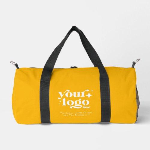 Custom Business Logo Cute Stylish Cool Yellow Duffle Bag