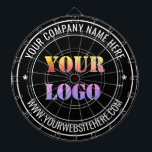Custom Business Logo Dart Board - Your Colors<br><div class="desc">Your Colors - Dartboards with Simple Personalized Your Business Logo Name Website Stamp Design - Promotional Professional Customizable Dart Board / Gift - Add Your Logo - Image / Name - Company / Website or Phone , E-mail / more - Resize and move or remove and add elements / text...</div>