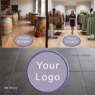 Custom Business Logo   Deep Plum Circle  Floor Decals