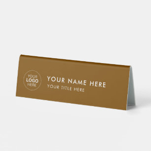 Custom Business Logo Desk Nameplate Table Tent