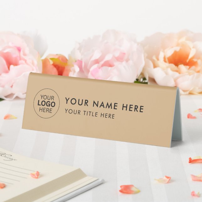 Custom Business Logo Desk Nameplate Table Tent (In SItu (Wedding))
