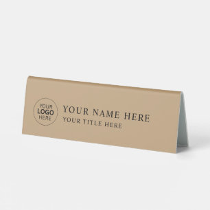 Custom Business Logo Desk Nameplate Table Tent