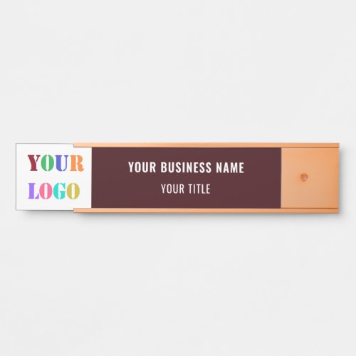 Custom Business Logo Door Sign  Name  Profession