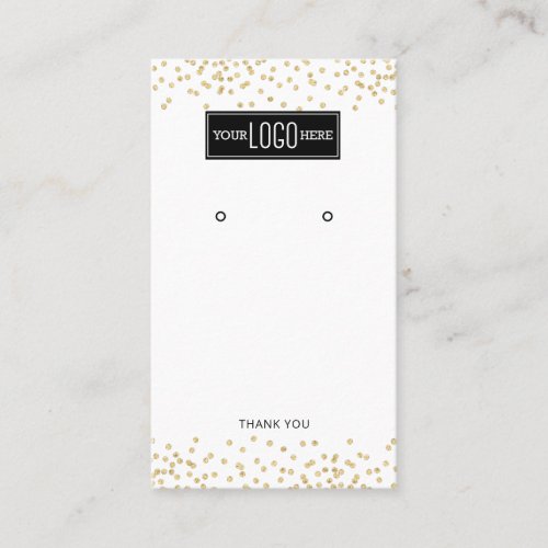 Custom Business Logo Earring Display Business Card