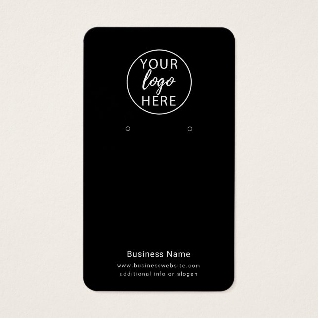 Custom Business Logo earring display Card (Front)