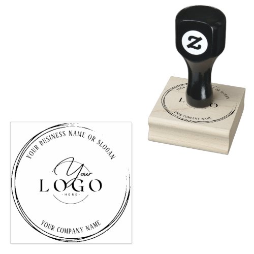 Custom Business Logo  ELEGANT  MODERN ROUND Rubber Stamp