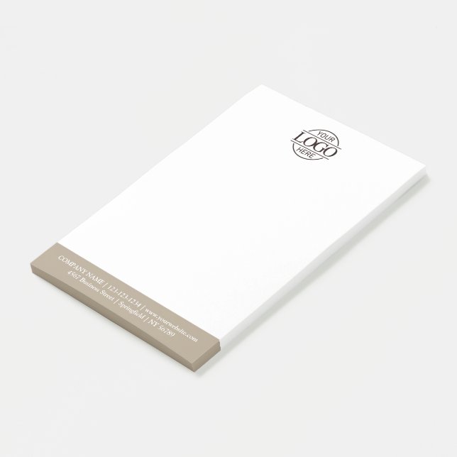 Custom Business Logo Elegant Simple Professional  Post-it Notes (Angled)