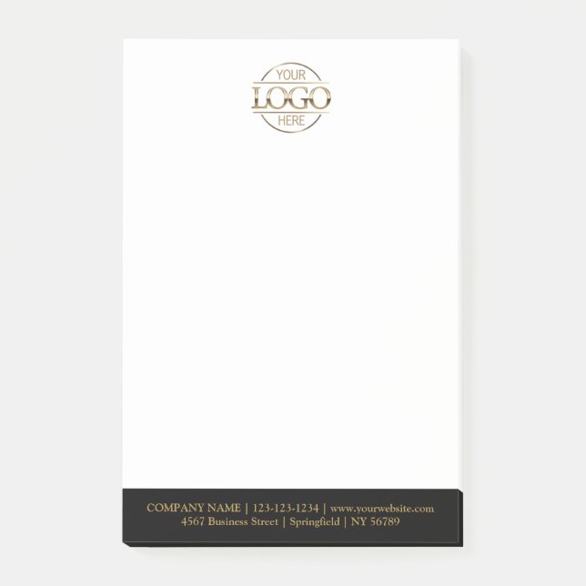 Custom Business Logo Elegant Simple Professional  Post-it Notes (Front)