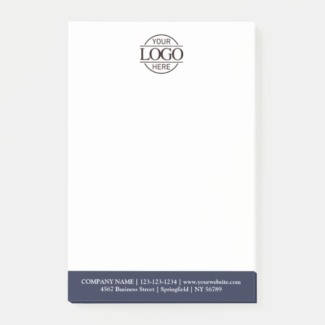 Custom Business Logo Elegant Simple Professional  Post-it Notes (Front)
