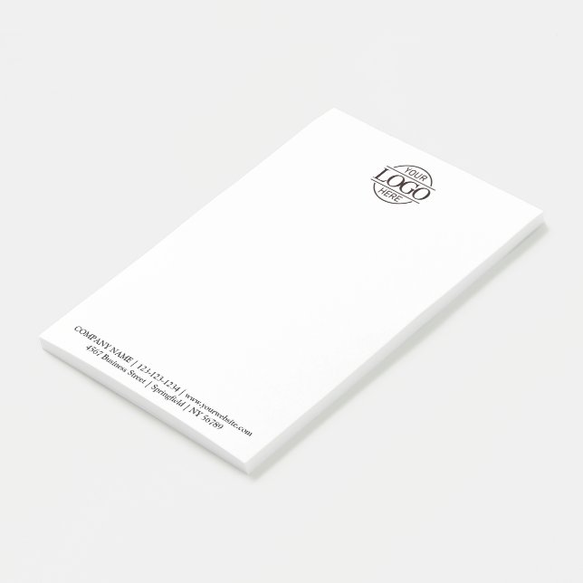 Custom Business Logo Elegant Simple Professional  Post-it Notes (Angled)