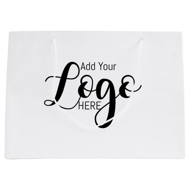 custom business logo employee appreciation large gift bag (Front)