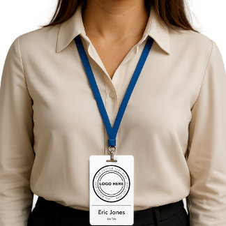 Custom BUSINESS LOGO employee ID identification Badge