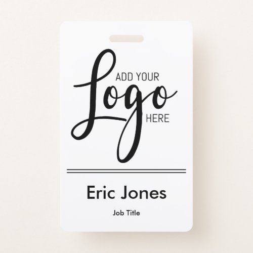 Custom BUSINESS LOGO employee ID identification Badge