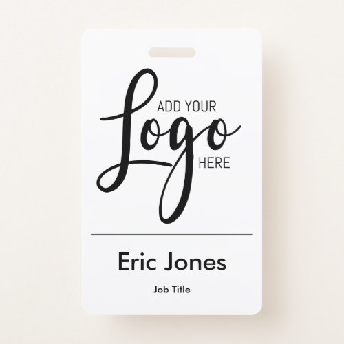 Custom BUSINESS LOGO employee ID identification ID Badge