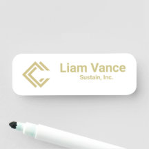 Custom Business Logo Employee Magnetic Name Tag 