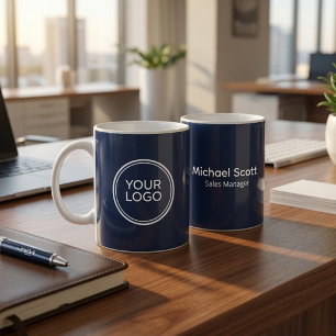 Custom Business Logo Employee Name Coffee Mug