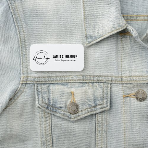 Custom Business logo Employee name Magnetic Tag