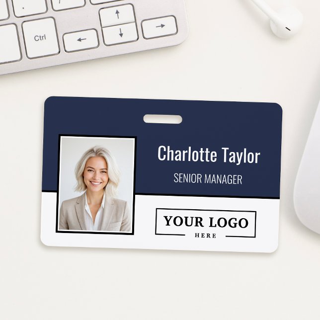 Custom Business Logo Employee Photo Badge (Creator Uploaded)