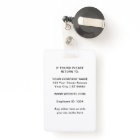 Custom Business Logo Employee Photo Blue ID Badge