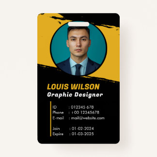 Custom Business Logo Employee Photo ID Badge