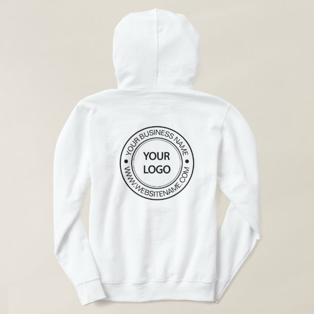 Custom Business Logo Employee Staff | back & front Hoodie (Design Back)