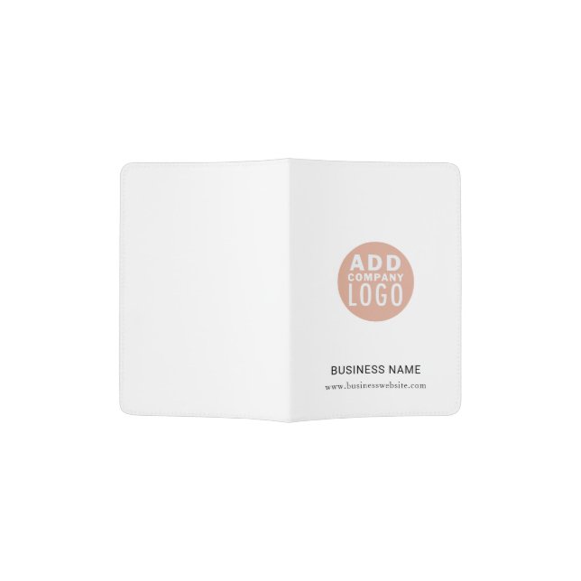 Custom Business Logo Employees Modern Passport Holder (Opened)