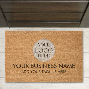 Custom Business Logo Entrance Modern Minimalist Fiber Doormat
