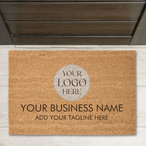 Custom Business Logo Entrance Modern Minimalist Fiber Doormat