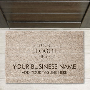 Custom Business Logo Entrance Modern Minimalist Fiber Doormat