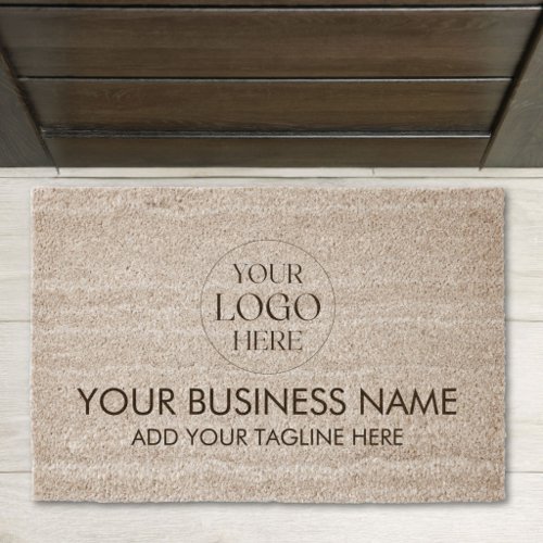 Custom Business Logo Entrance Modern Minimalist Fiber Doormat