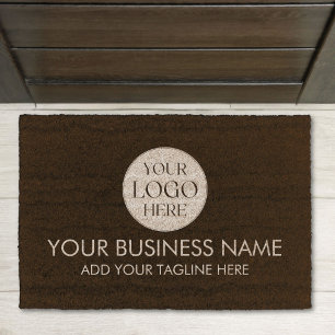 Custom Business Logo Entrance Modern Minimalist Fiber Doormat
