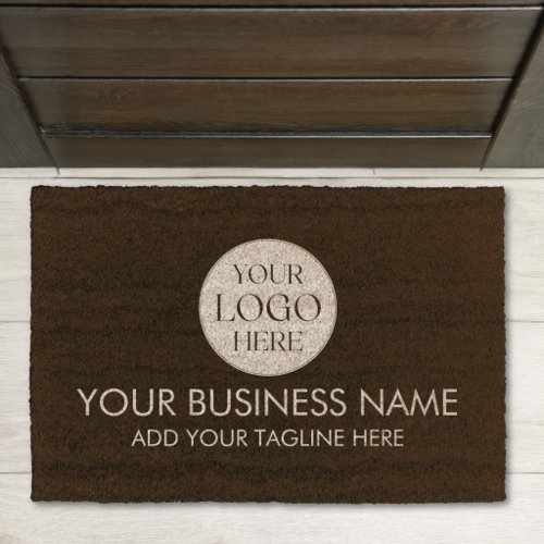 Custom Business Logo Entrance Modern Minimalist Fiber Doormat