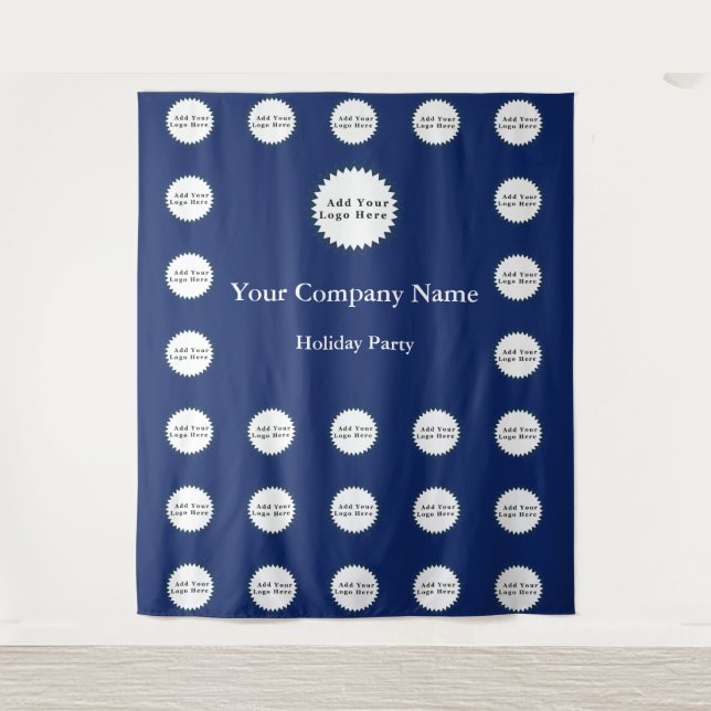 Custom Business logo Event Corporate Party  Tapestry (Front)