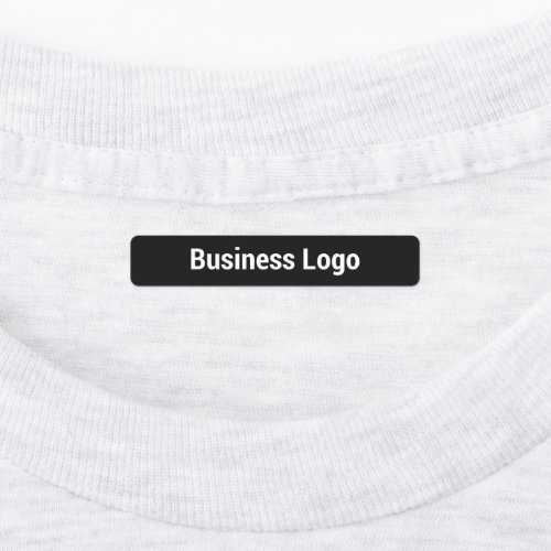 Custom Business Logo Fabric Clothing Label Black