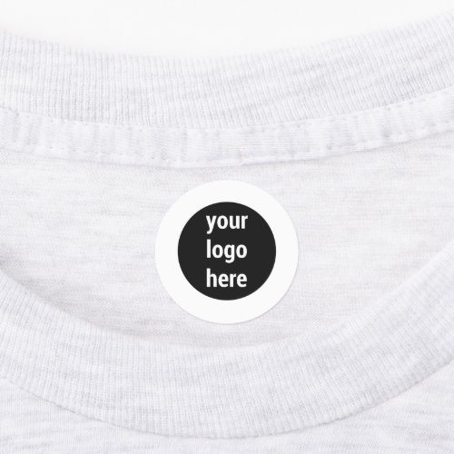 Custom Business Logo Fabric Clothing Label White