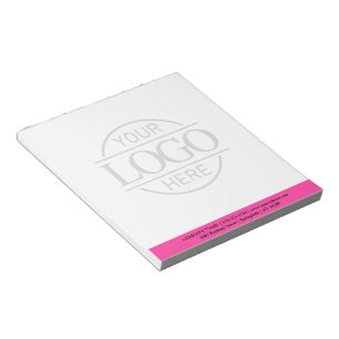 Custom Business Logo Faded Backdrop Modern Simple Notepad