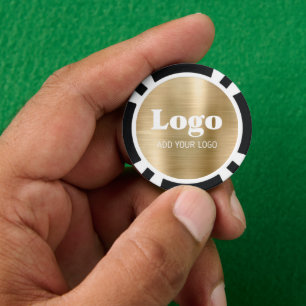 Custom Business Logo Faux Gold Metallic Poker Chips