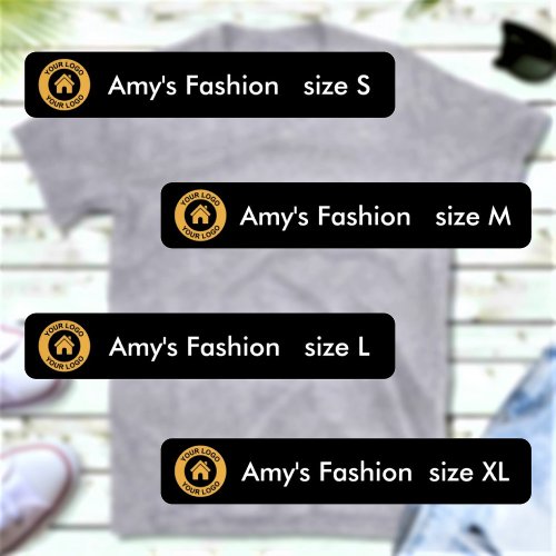 Custom Business Logo Four Text Options Clothing Labels