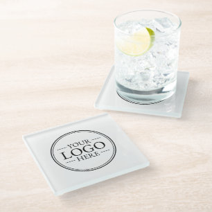 Custom Business Logo Glass Coaster