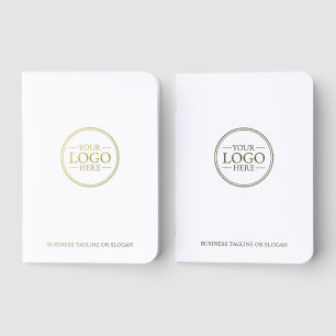 Custom Business Logo Gold Foil Pocket Notebook Set