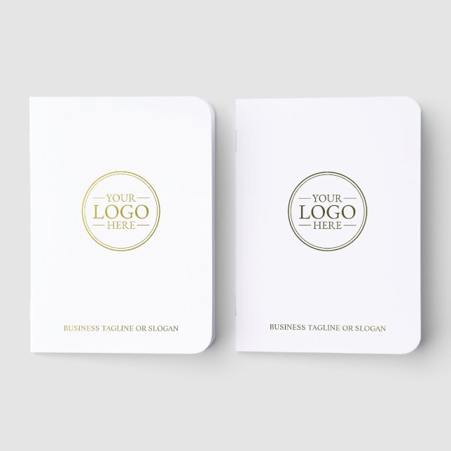 Custom Business Logo Gold Foil Pocket Notebook Set (Front)